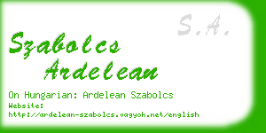 szabolcs ardelean business card